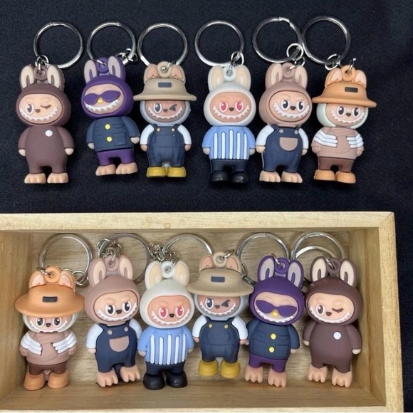 Other - Labubu doll keychains mini set of 4